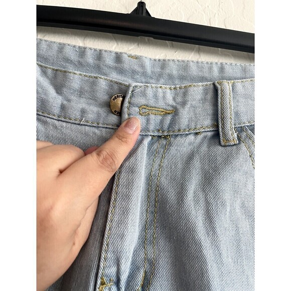 Palmer Heritage Distressed Hem High Rise Wide Leg Jeans Woman's Size 31 - Picture 2 of 16